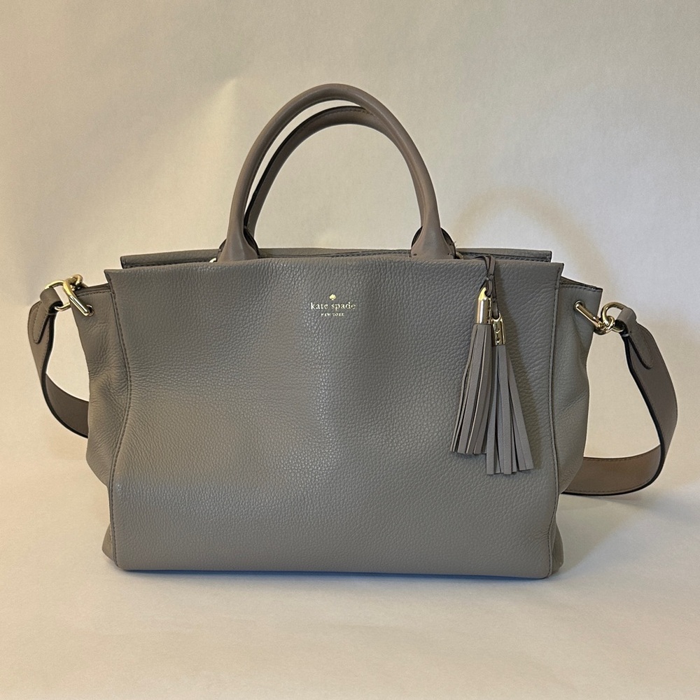 Kate Spade Gray Satchel with Tassel